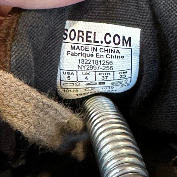 Womens Sorel Madson Brown Suede Moc Toe Waterproof Winter Ankle Boots Size 6.5 M - Picture 6 of 6